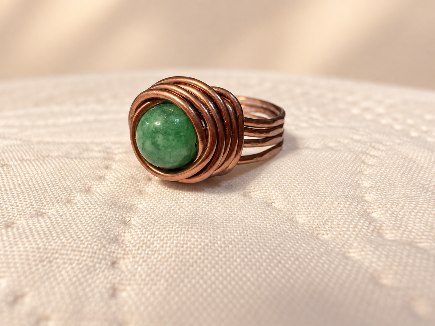 Boho_1 – Ring mit grünem Schmuckstein
