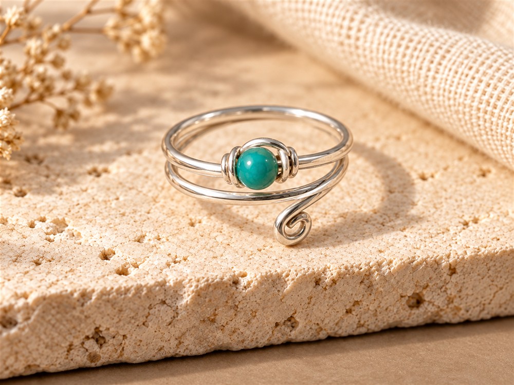 Ring Nr. 11 – Türkis & Spirale